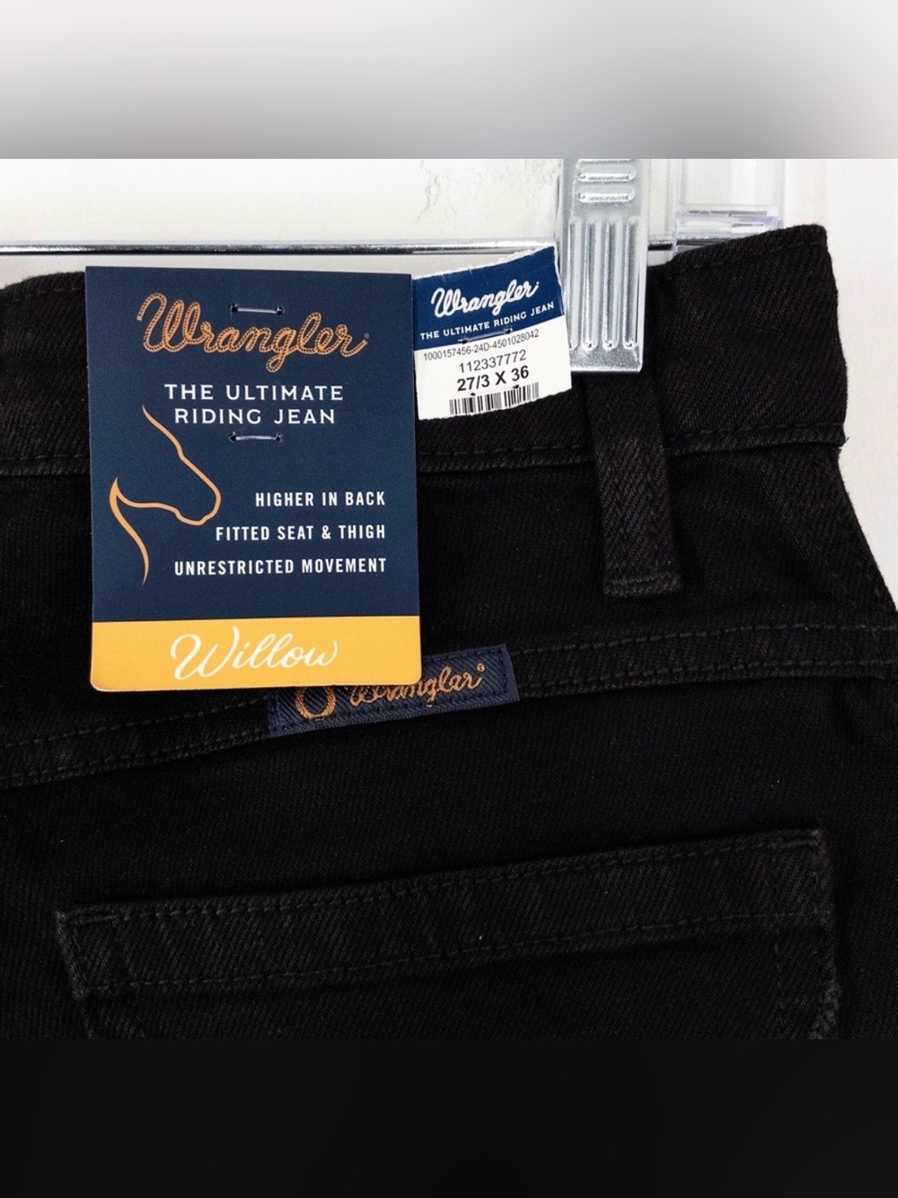 NEW Wrangler Women's 27x36 Willow Bootcut Ultimate Riding Jeans Black Western